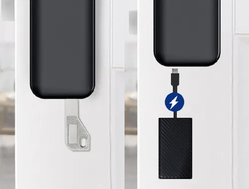 Išmanioji spyna SBR H6TT mechaninis raktas ir USB-C lizdas